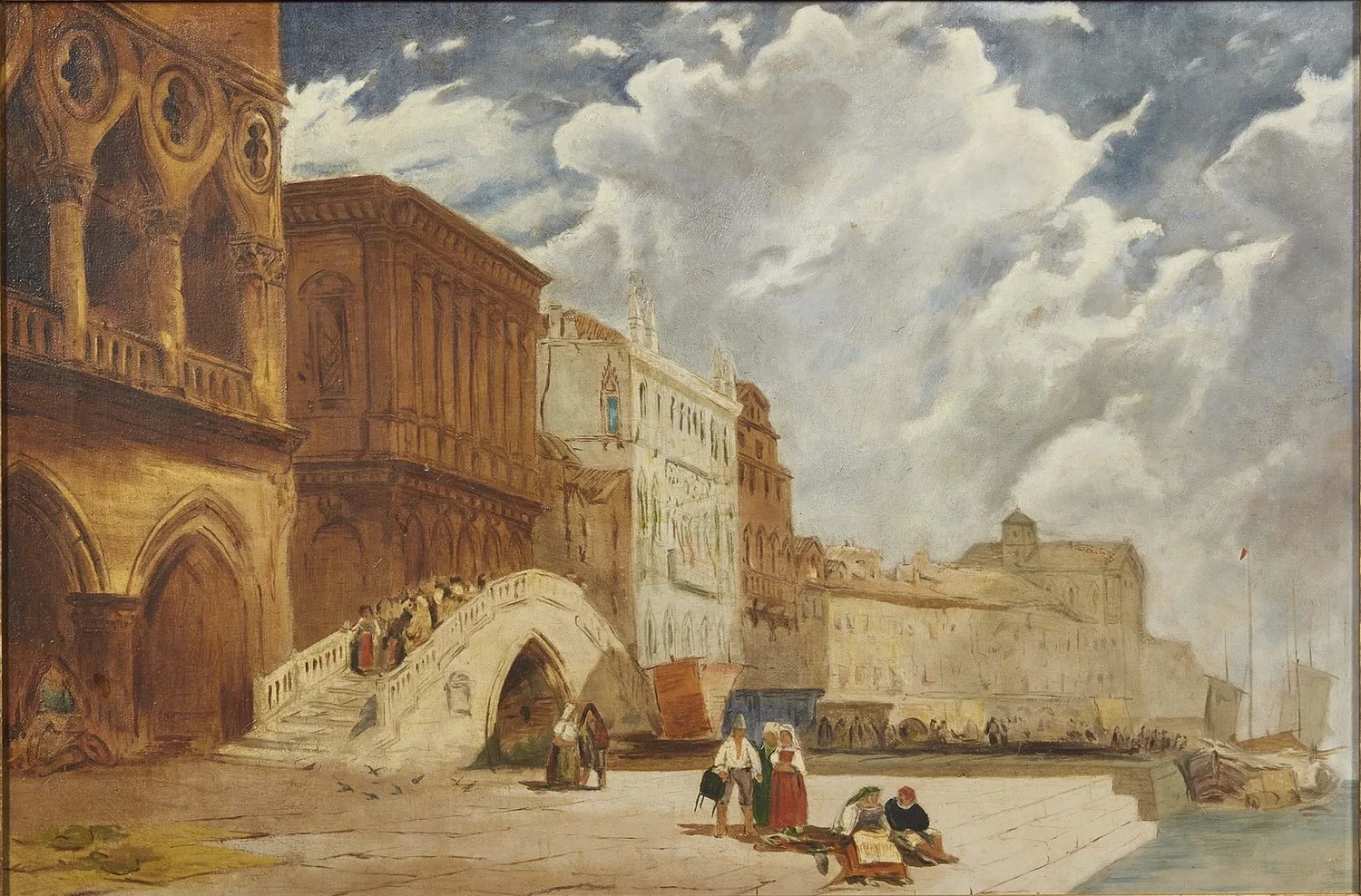Vista di Piazza san Marco dal lato del ponte dei Sospiri